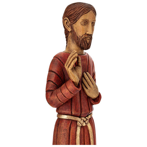 Sacro Cuore di Gesù semplice stile gotico Bethléem legno 60 cm 6