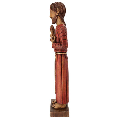Sacro Cuore di Gesù semplice stile gotico Bethléem legno 60 cm 7