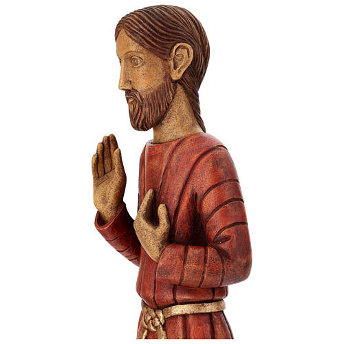 Sagrado Coração de Jesus estilo gótico simples Bethléem madeira 60 cm 4