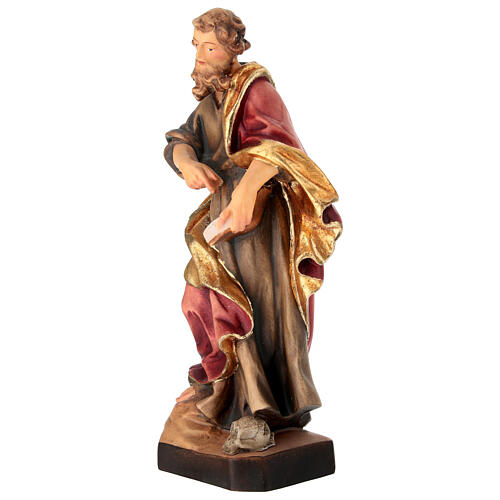 Saint Antonin de Florence avec crâne statue bois peint Val Gardena 4