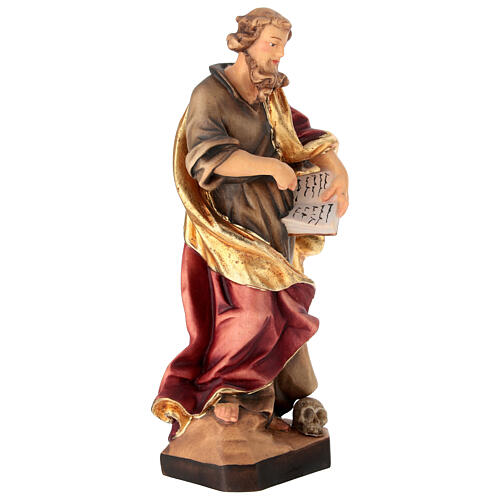 Saint Anthony of Florence statue with skull painted Val Gardena wood 3