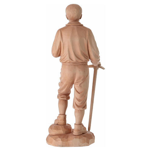Natural wood statue of Pier Giorgio Frassati, 24 in, Val Gardena 14