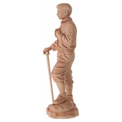 Estatua Pier Giorgio Frassati madera natural Val Gardena 60 cm 13