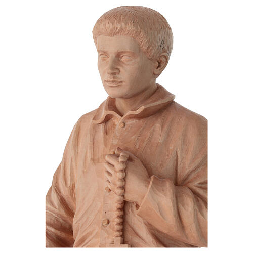 Statue Pier Giorgio Frassati bois naturel Valgardena 60 cm 8