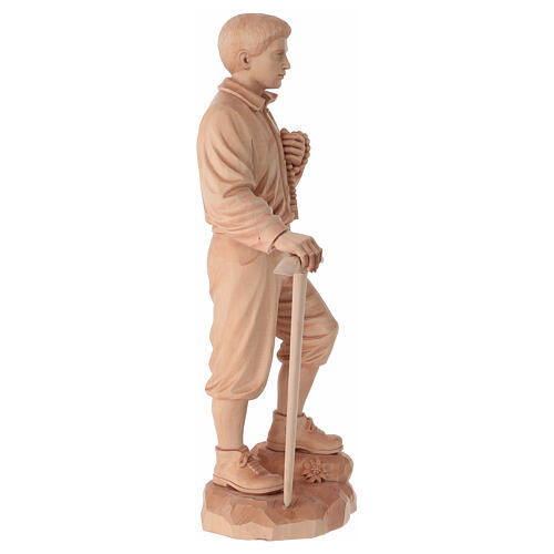 Figura Pier Giorgio Frassati, naturalne drewno, Val Gardena, 60 cm 12