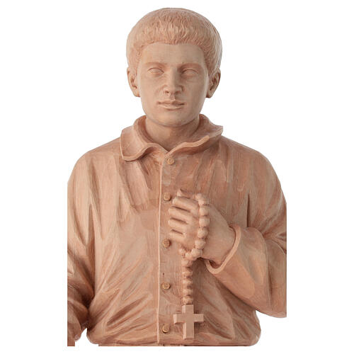 Pier Giorgio Frassati Statue in Natural Wood Val Gardena, 60 cm 2