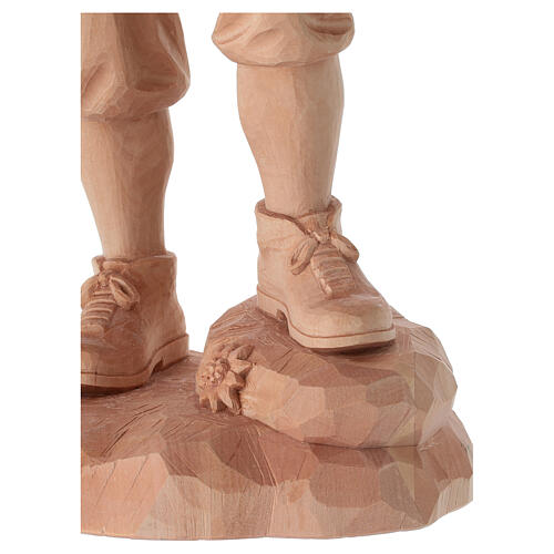 Pier Giorgio Frassati Statue in Natural Wood Val Gardena, 60 cm 11