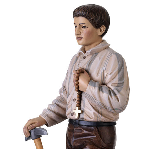 Coloured wooden statue of St. Pier Giorgio Frassati, 24 in, Val Gardena 6