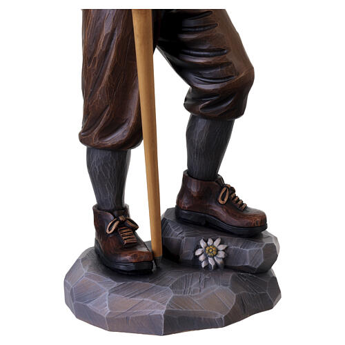 Colored Wood Statue of Saint Pier Giorgio Frassati, 60 cm - Val Gardena 9
