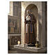 St. Padre Pio painted fibreglass statue, wood-effect, 47 in s2