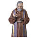 St. Padre Pio painted fibreglass statue, wood-effect, 47 in s3
