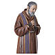 St. Padre Pio painted fibreglass statue, wood-effect, 47 in s8