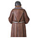 Statue Padre Pio fibre de verre peinte effet bois 120 cm s9