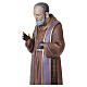 Padre Pio statue 120 cm, painted fiberglass with wood-effect finish s6