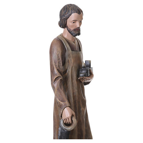 Figura 120 cm, św. Józef, włókno szklane, efekt rzeźbienia, malowana 7
