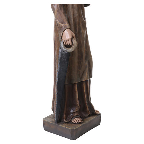 Saint Joseph the Worker Fiberglass Statue Colored Carved-Effect, 120 cm 8