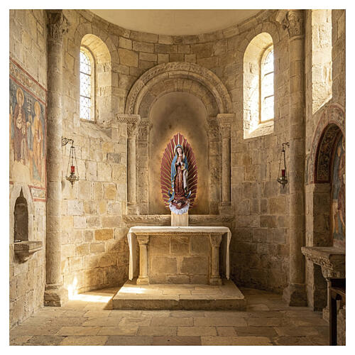 Our Lady of Guadalupe, painted fibreglass, wood-effect 4
