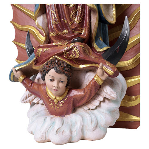 Our Lady of Guadalupe, painted fibreglass, wood-effect 11