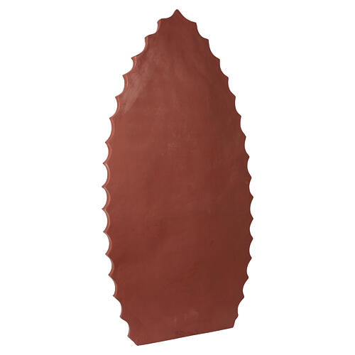 Virgen de Guadalupe estatua de fibra de vidrio pintada efecto madera 18