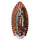 Virgen de Guadalupe estatua de fibra de vidrio pintada efecto madera s1