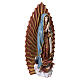 Virgen de Guadalupe estatua de fibra de vidrio pintada efecto madera s13
