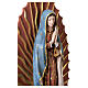 Virgen de Guadalupe estatua de fibra de vidrio pintada efecto madera s15
