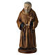 Statuina legno dipinto San Padre Pio Valgardena 10 cm s1