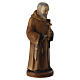Statuina legno dipinto San Padre Pio Valgardena 10 cm s4