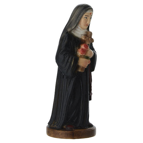 Saint Rita statue in painted Val Gardena wood, 10 cm 4