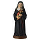 Saint Rita statue in painted Val Gardena wood, 10 cm s1