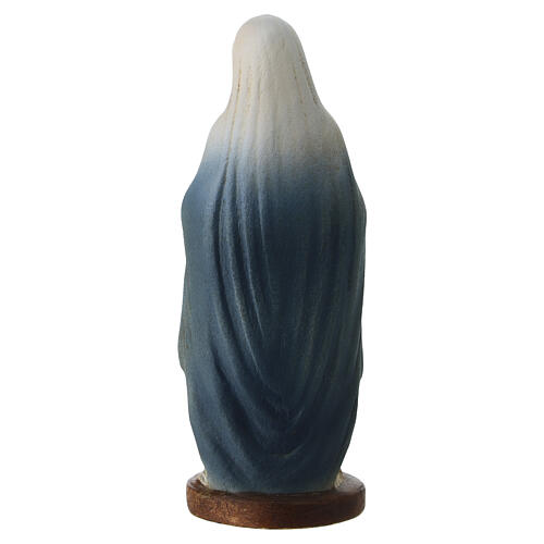 Sacred Heart of Mary painted Val Gardena wood statue, 10 cm 5