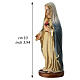 Sacred Heart of Mary painted Val Gardena wood statue, 10 cm s3