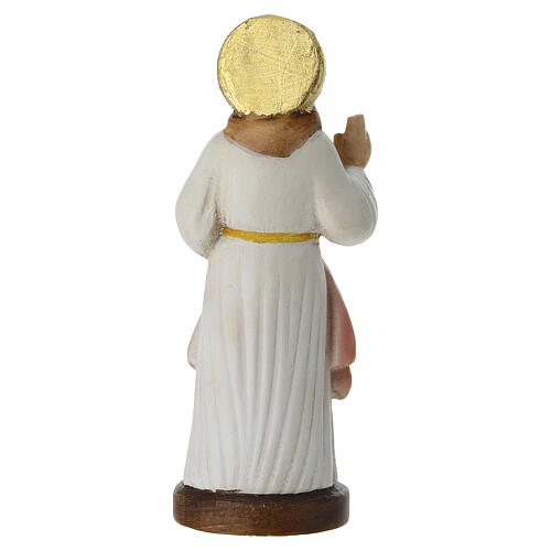 Divine Mercy Jesus statue in painted Val Gardena maple wood, 10 cm 5