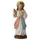 Divine Mercy Jesus statue in painted Val Gardena maple wood, 10 cm s1