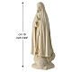 Statua Madonna di Fatima legno d'acero naturale Valgardena s2