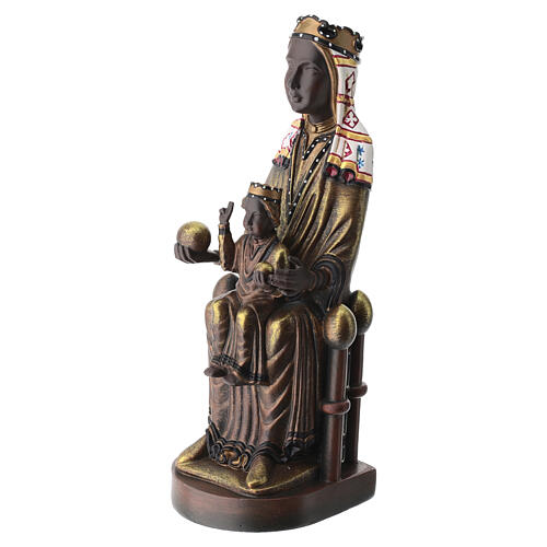 Our Lady of Montserrat, coloured wood statue, Val Gardena 3