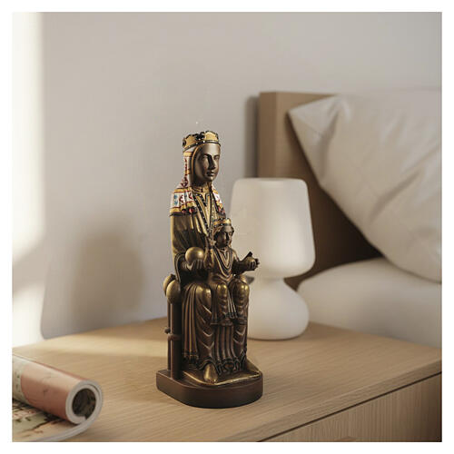 Statue Notre‑Dame de Montserrat bois peint Val Gardena 2