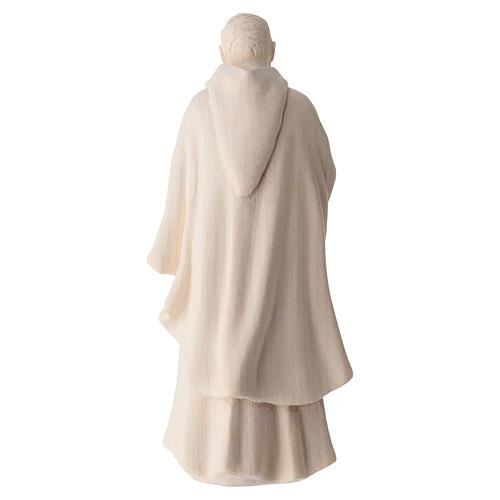 Statue Saint Pio de Pietrelcina en bois naturel Valgardena 5