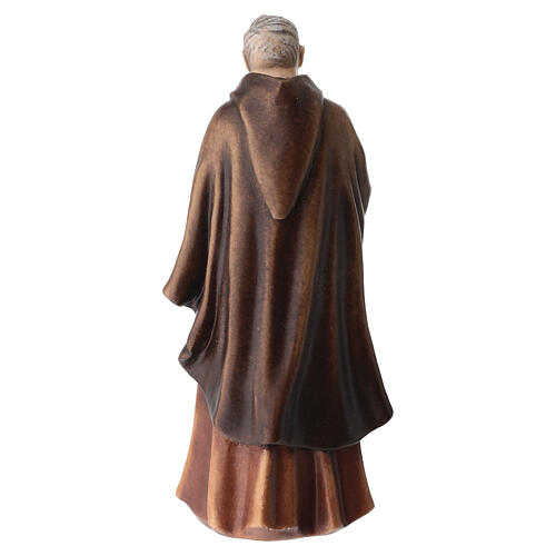 Ręcznie malowana figura św. Ojca Pio z Pietrelciny, drewno z Val Gardena 5