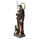 Figura świętego Rocha z masy drewnianej, malowana, 60 cm s4