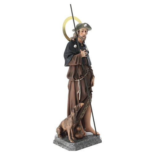 Saint Roch statue in painted wood pulp, 60 cm 6