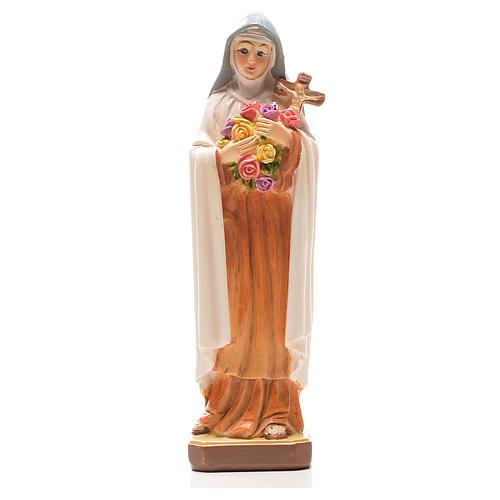 Heilige Teresina mit Heiligenbildchen und GEBET AUF ENGLISCH 12 cm 1