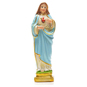 Heiliges Herz Mariä mit Heiligenbildchen GEBET AUF ITALIENISCH 12 cm