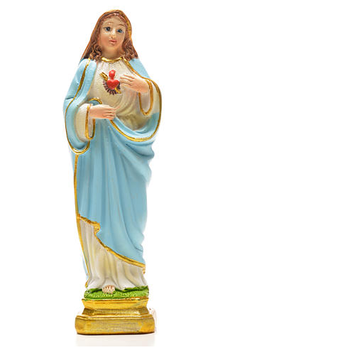 Sacro Cuore di Maria 12 cm con immaginetta PREGHIERA ITALIANO 4