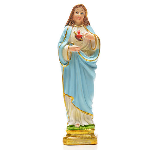 Sagrado Coração de Maria 12 cm com marcador ORAÇÃO INGLÊS 1