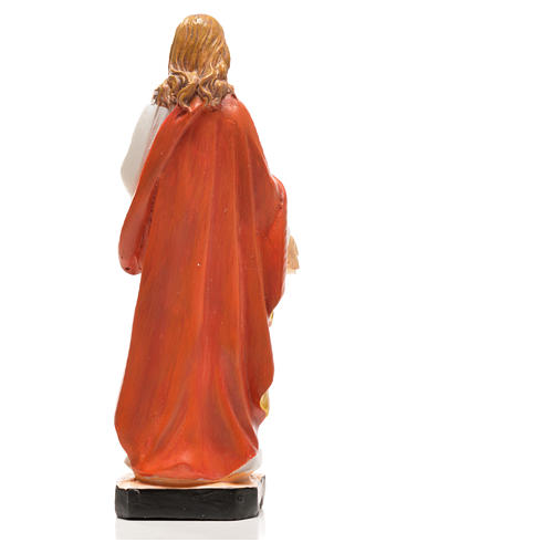 Heiliges Herz Jesu mit Heiligenbildchen GEBET AUF ENGLISCH 12 cm 5