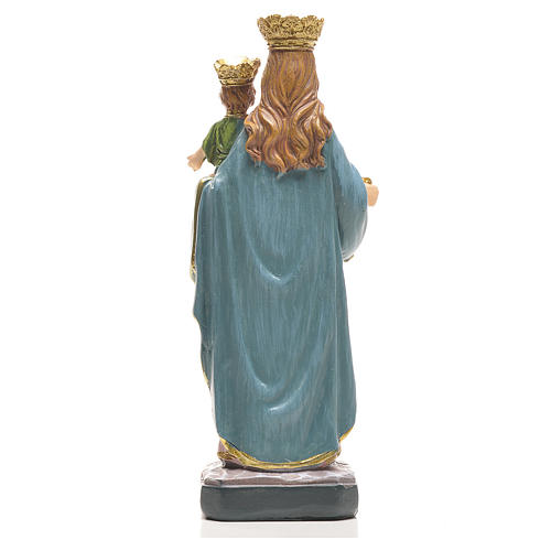 Figurka Matka Boska Pomocna  z obrazkiem z modlitwą po włosku 2