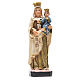 Gottesmutter vom Karmel mit Heiligenbildchen GEBET AUF ITALIENISCH 12 cm s1