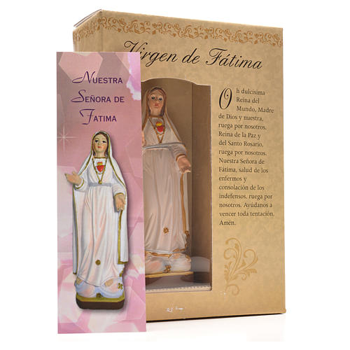 Our Lady of Fatima 12cm with Spanish prayer 3
