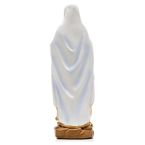 Lourdes Madonna mit Heiligenbildchen GEBET AUF ITALIENISCH 12 cm 2